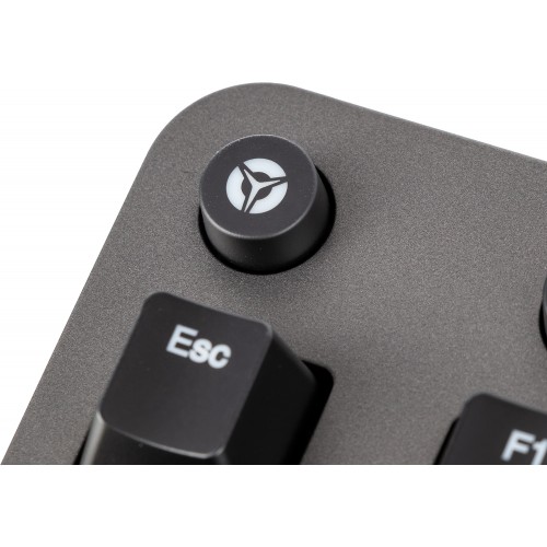 Клавиатура Lenovo K500 RGB механическая черный USB Multimedia for gamer LED (подставка для запястий) (GY40T26479) кабель 1.8м