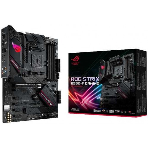 Материнская плата Asus ROG STRIX B550-F GAMING Soc-AM4 AMD B550 4xDDR4 ATX AC`97 8ch(7.1) 2.5Gg RAID+HDMI+DP