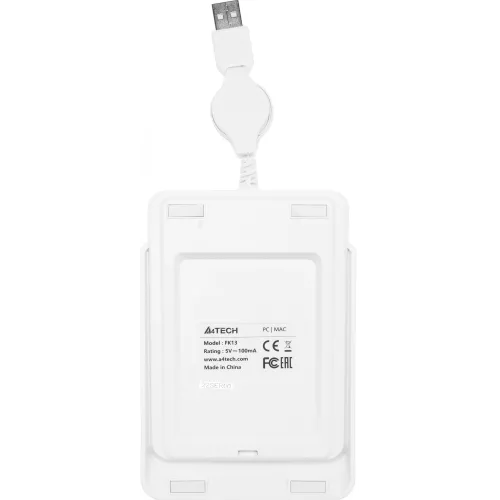 Числовой блок A4Tech FK13 белый USB slim для ноутбука (FK13 USB ( WHITE )) кабель 0.7м