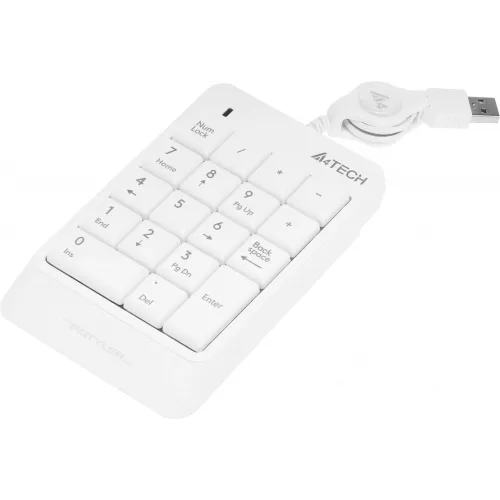 Числовой блок A4Tech FK13 белый USB slim для ноутбука (FK13 USB ( WHITE )) кабель 0.7м