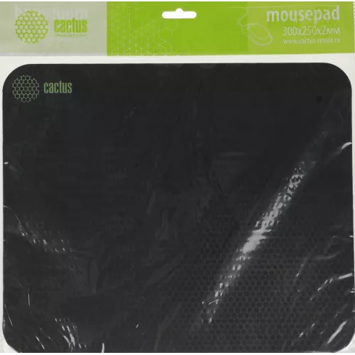 Коврик для мыши Cactus Black Mesh черный 300x250x3мм (CS-MP-D02M)