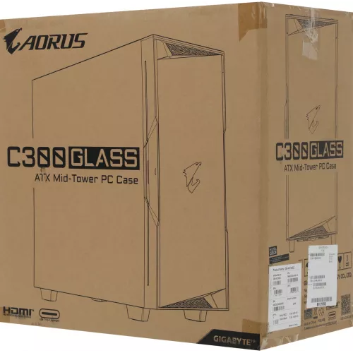 Корпус Gigabyte AORUS C300 GB-AC300G черный без БП ATX 4x120mm 4x140mm 2xUSB3.0 audio bott PSU