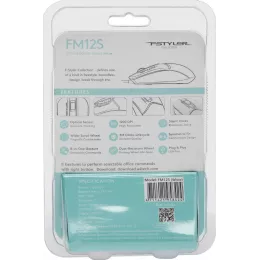Мышь A4Tech Fstyler FM12S белый оптическая 1200dpi silent USB 3but (FM12S WHITE)