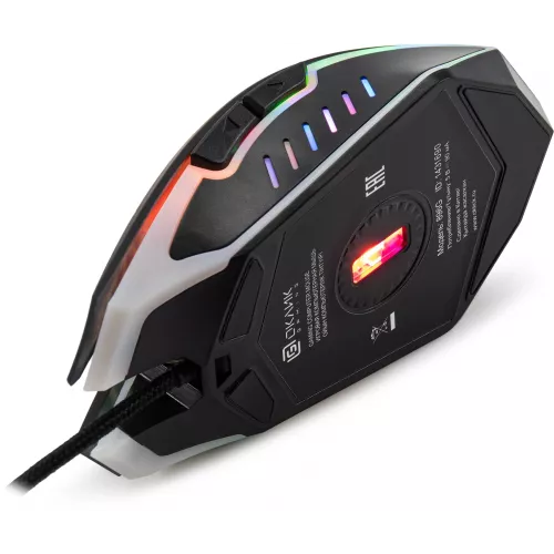 Мышь Оклик 896G черный оптическая 12800dpi USB для ноутбука 5but (1431690)
