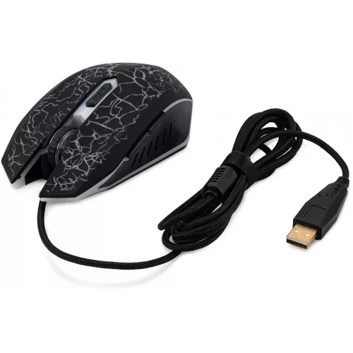 Мышь Оклик 896G черный оптическая 12800dpi USB для ноутбука 5but (1431690)