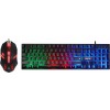 Клавиатура + мышь Defender Glion клав:черный мышь:черный/красный USB LED (45123)