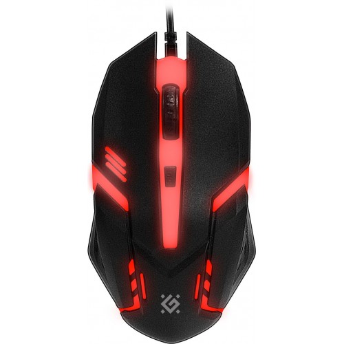 Клавиатура + мышь Defender Glion клав:черный мышь:черный/красный USB LED (45123)