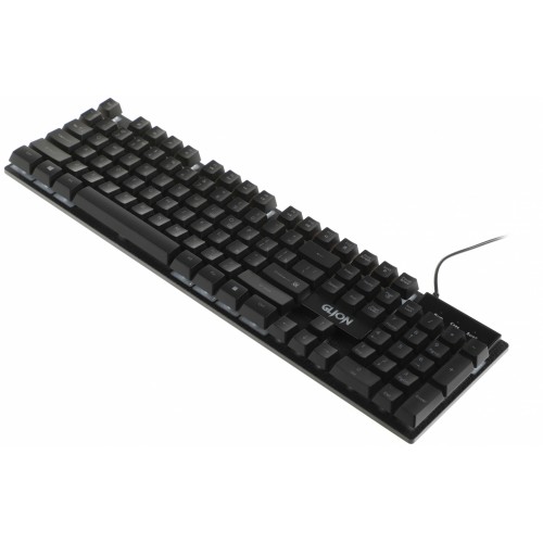 Клавиатура + мышь Defender Glion клав:черный мышь:черный/красный USB LED (45123)