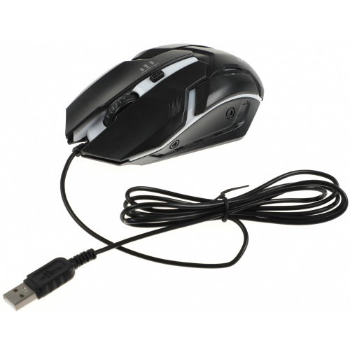 Клавиатура + мышь Defender Glion клав:черный мышь:черный/красный USB LED (45123)