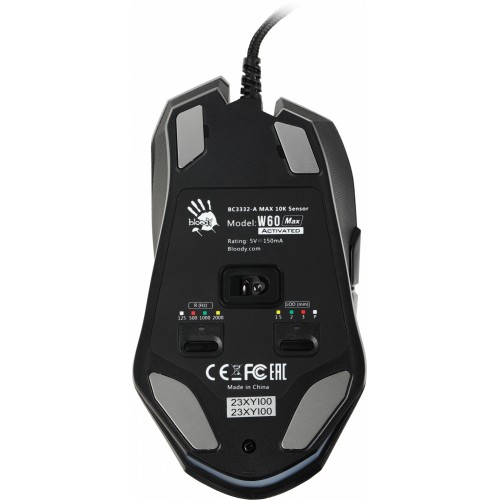 Мышь A4Tech Bloody W60 Max Gun серый/черный оптическая 10000dpi USB 10but