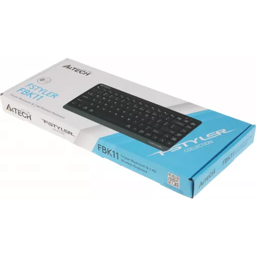 Клавиатура A4Tech FBK11 черный/серый USB беспроводная BT/Radio slim (FBK11 GREY)