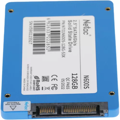 Накопитель SSD Netac SATA-III 128GB NT01N600S-128G-S3X N600S 2.5"