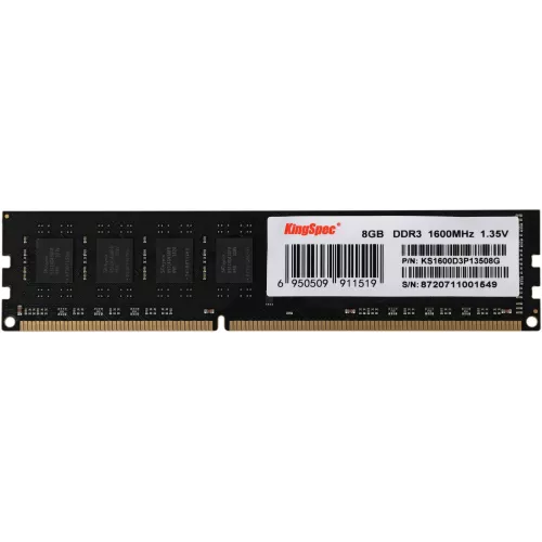 Память DDR3L 8GB 1600MHz Kingspec KS1600D3P13508G RTL PC3-12800 CL11 DIMM 240-pin 1.35В dual rank Ret