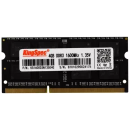 Память DDR3 4GB 1600MHz Kingspec KS1600D3N13504G RTL PC3-12800 CL11 SO-DIMM 204-pin 1.35В single rank Ret