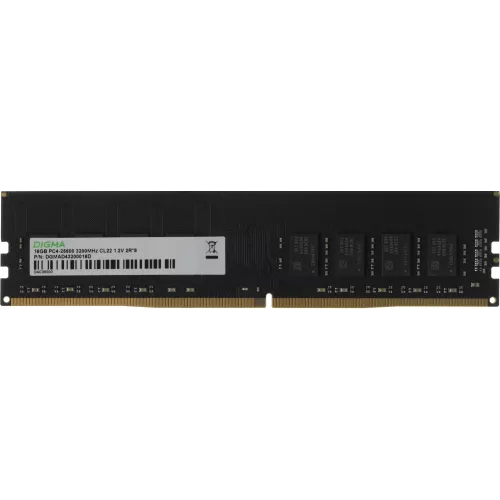 Память DDR4 16Gb 3200MHz Digma DGMAD43200016D RTL PC4-25600 CL22 DIMM 288-pin 1.2В dual rank Ret