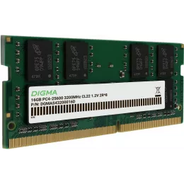 Память DDR4 16Gb 3200MHz Digma DGMAS43200016D RTL PC4-25600 CL22 SO-DIMM 260-pin 1.2В dual rank Ret