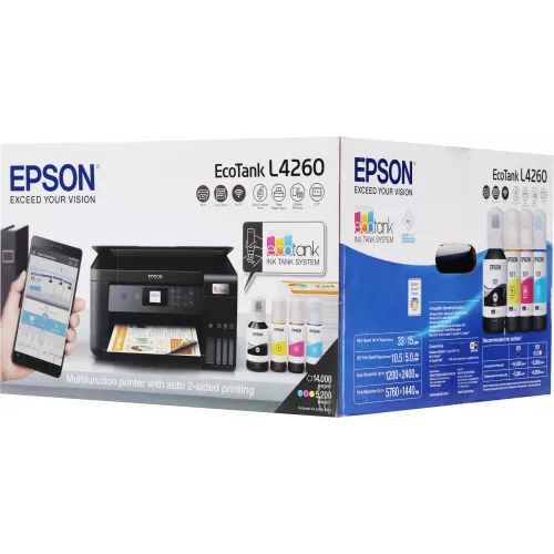 МФУ струйный Epson L4260 (C11CJ63515/514/415/411) A4 Duplex WiFi черный