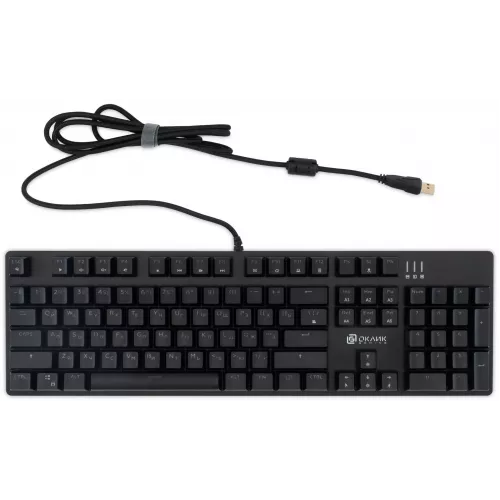 Клавиатура Оклик 990 G2 механическая черный USB Multimedia for gamer LED (1875240) кабель 1.8м
