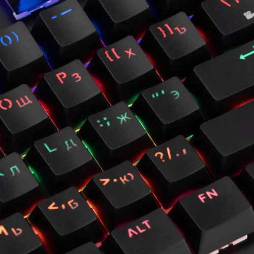 Клавиатура Оклик 990 G2 механическая черный USB Multimedia for gamer LED (1875240) кабель 1.8м