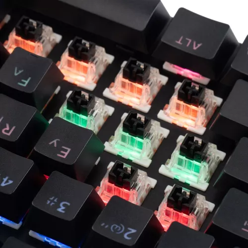 Клавиатура Оклик 990 G2 механическая черный USB Multimedia for gamer LED (1875240) кабель 1.8м