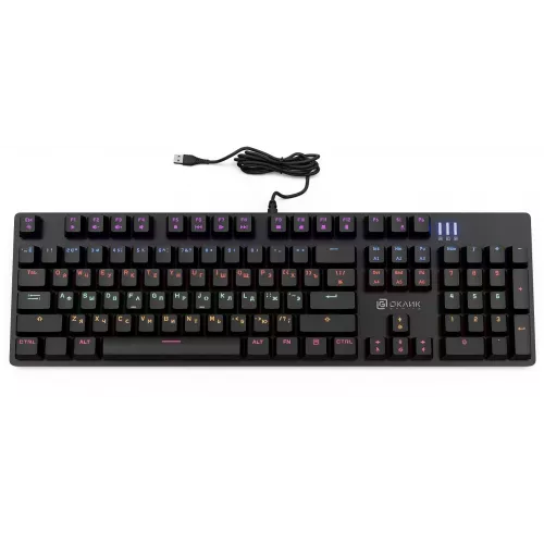 Клавиатура Оклик 990 G2 механическая черный USB Multimedia for gamer LED (1875240) кабель 1.8м