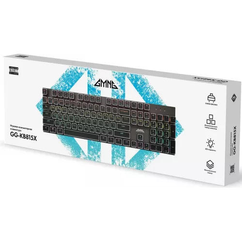 Клавиатура GMNG GG-KB815X механическая черный/серебристый USB Multimedia for gamer LED (1913914) кабель 1.8м
