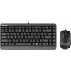 Клавиатура + мышь A4Tech Fstyler F1110 клав:черный/серый мышь:черный/серый USB Multimedia (F1110 GREY)