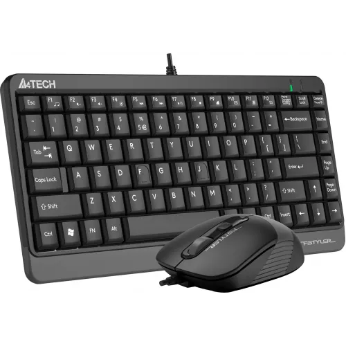 Клавиатура + мышь A4Tech Fstyler F1110 клав:черный/серый мышь:черный/серый USB Multimedia (F1110 GREY)