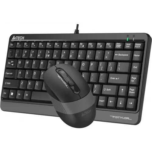 Клавиатура + мышь A4Tech Fstyler F1110 клав:черный/серый мышь:черный/серый USB Multimedia (F1110 GREY)