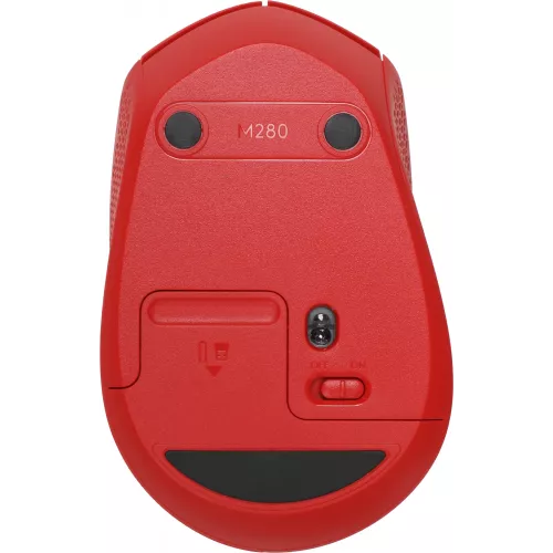 Мышь Logitech M280 красный оптическая 1000dpi беспров. USB 2but (910-004308)