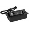 Сетевой разветвитель Premier PX/BL-HOR-2R-2USB-BLK 1.8м (2 розетки) черный (коробка)