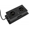 Сетевой разветвитель Premier PX/BL-HOR-2R-2USB-BLK 1.8м (2 розетки) черный (коробка)