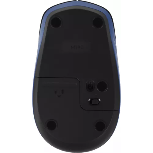 Мышь Logitech M190 черный/синий оптическая 1000dpi беспров. USB 2but (910-005925)