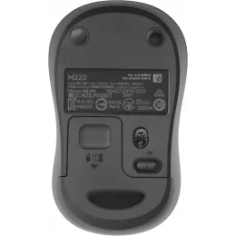 Мышь Logitech Silent M220 темно-серый/черный оптическая 1000dpi silent беспров. USB 2but (910-004895)