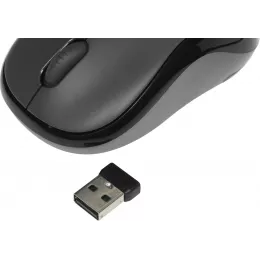 Мышь Logitech Silent M220 темно-серый/черный оптическая 1000dpi silent беспров. USB 2but (910-004895)