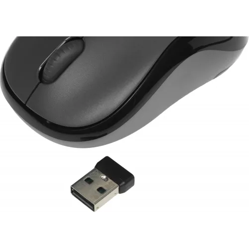 Мышь Logitech Silent M220 темно-серый/черный оптическая 1000dpi silent беспров. USB 2but (910-004895)