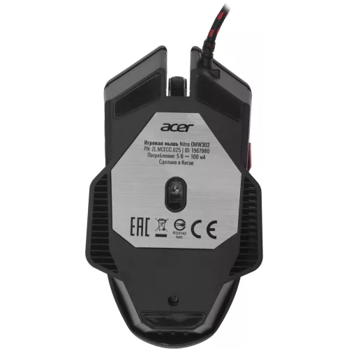 Мышь Acer Nitro OMW302 черный оптическая 7200dpi USB 7but (ZL.MCECC.025)