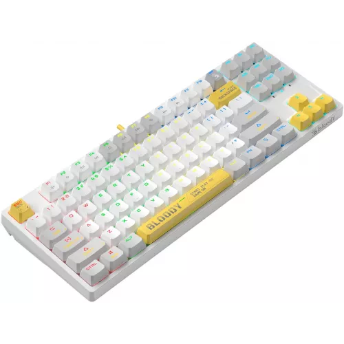 Клавиатура A4Tech S87 Energy механическая белый USB for gamer LED (S87 USB ENERGY WHITE) кабель 1.8м