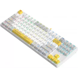 Клавиатура A4Tech S87 Energy механическая белый USB for gamer LED (S87 USB ENERGY WHITE) кабель 1.8м