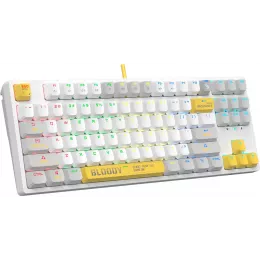 Клавиатура A4Tech S87 Energy механическая белый USB for gamer LED (S87 USB ENERGY WHITE) кабель 1.8м
