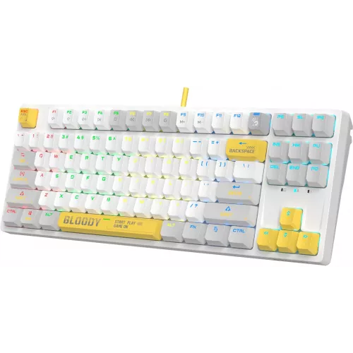 Клавиатура A4Tech S87 Energy механическая белый USB for gamer LED (S87 USB ENERGY WHITE) кабель 1.8м