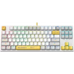 Клавиатура A4Tech S87 Energy механическая белый USB for gamer LED (S87 USB ENERGY WHITE) кабель 1.8м