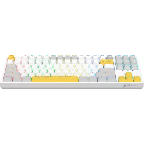 Клавиатура A4Tech S87 Energy механическая белый USB for gamer LED (S87 USB ENERGY WHITE) кабель 1.8м