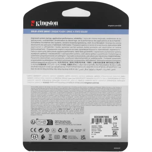 Накопитель SSD Kingston SATA-III 7.68TB SEDC600M/7680G DC600M 2.5" 1 DWPD