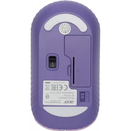 Мышь Acer OMR205 фиолетовый оптическая 1200dpi беспров. USB для ноутбука 3but (ZL.MCEEE.02K)