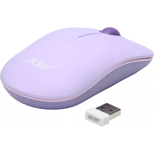 Мышь Acer OMR205 фиолетовый оптическая 1200dpi беспров. USB для ноутбука 3but (ZL.MCEEE.02K)