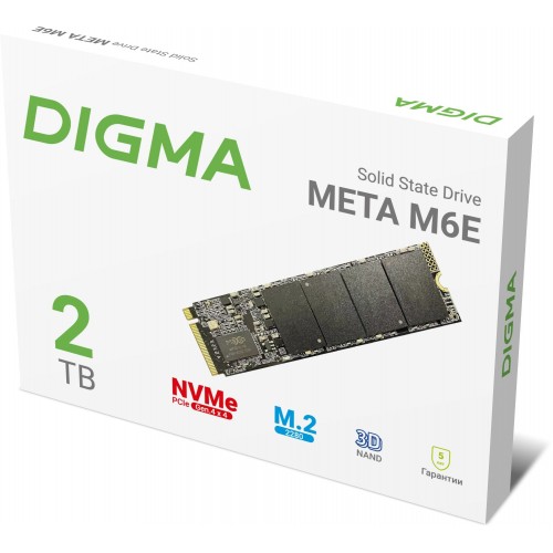 Накопитель SSD Digma PCIe 4.0 x4 2TB DGSM4002TM6ET Meta M6E M.2 2280