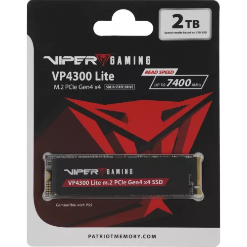 Накопитель SSD Patriot PCIe 4.0 x4 2TB VP4300L2TBM28H Viper VP4300 Lite M.2 2280