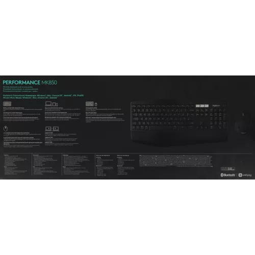 Клавиатура + мышь Logitech MK850 клав:черный мышь:черный USB беспроводная slim Multimedia (920-008226)