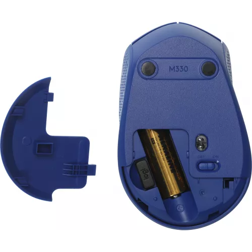 Мышь Logitech M330 Silent Plus синий оптическая 1000dpi silent беспров. USB 2but (910-004925)
